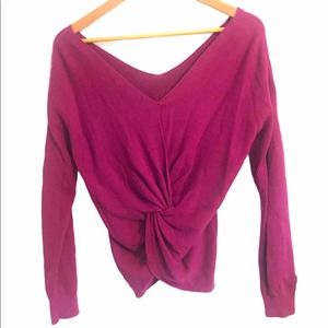 Splendid Reversible Twist Sweater Fuchsia Size M